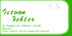 istvan hebler business card